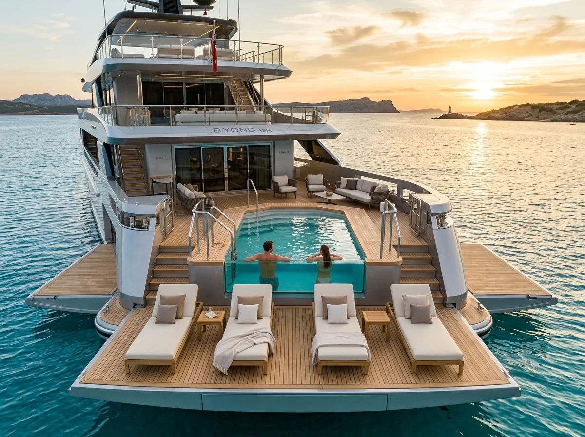 Benetti B.YOND 48M - Open Beach Club & Aft Pool