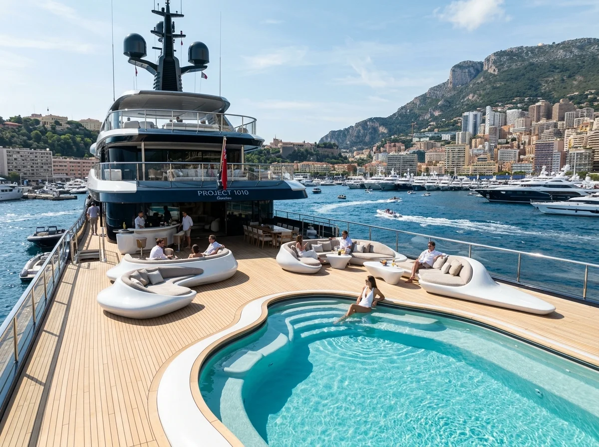 Feadship Project 1010 - Multi-Tier Aft Decks & Pool
